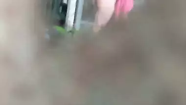 Bengali big ass girl outdoor bath caught by neighbor