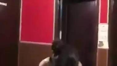 Girl isn't ready for the porn but Desi hubby can film her putting on clothes