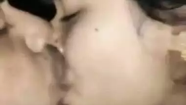 Village desi XXX babe gets her boobs licked by house owner’s son