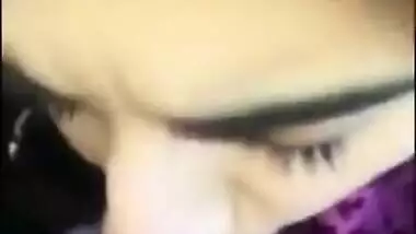 Point of view porn video of Desi girl sucking hard sex instrument