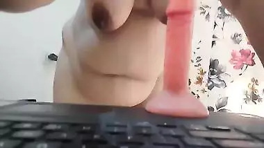 Huge Boobs - Horny Desi Indian Bhabhi With Big Boobs And Juicy Nipples Shows Them In Her Bedroom Part 2