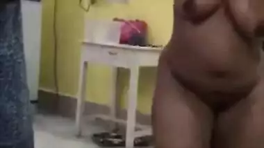 Drunk Desi bitch dances all naked shaking her big XXX tits and booty
