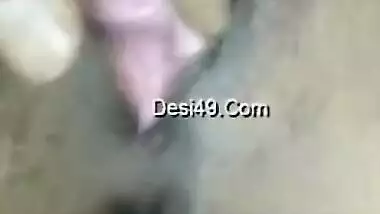 No sex but innocent close-up filming of Desi's hairy pussy in sleep