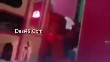 Seductive Indian student looks into the camera with partner filming porn