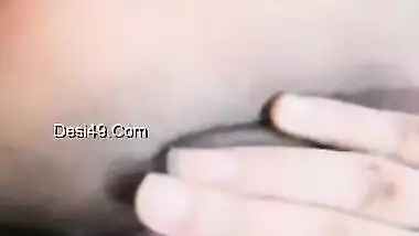 Exclusive- Cute Indian Girl Showing Her Boobs And Pussy Fingering Part 2