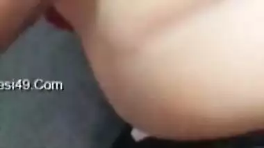 Desi wife boobs press in car