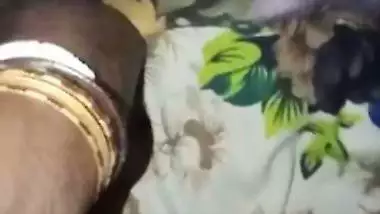 Horny naughty Desi girl exposes breast on camera with XXX lover in bed