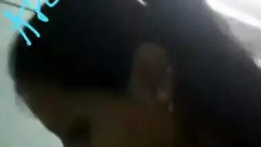 Cute Desi babe undresses and XXX shows her boobs and hairy pussy