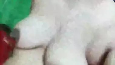 Desi MILF big Naked Boobs erect nipples and pink choot show to lover