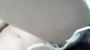 XXX video of Indian touching her own natural tits and smooth pussy