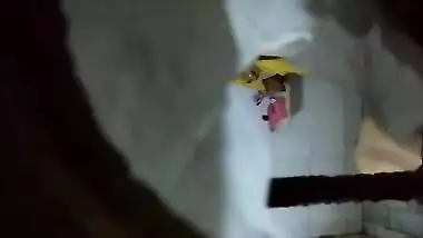 Pervert records porn clip in which takes part naked Indian neighbor