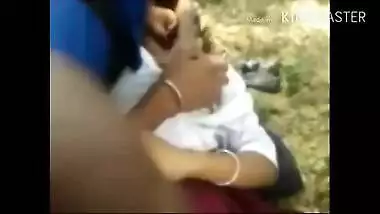 Cute legal age teenager outdoor romance with her sexually excited boyfriend