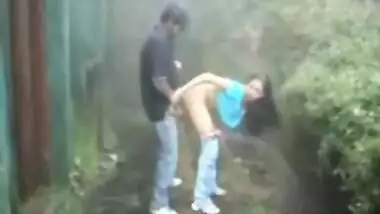 Tamil sex video of a horny couple fucking in the rain