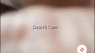 Desi female touches tits on camera and lets husband do the same