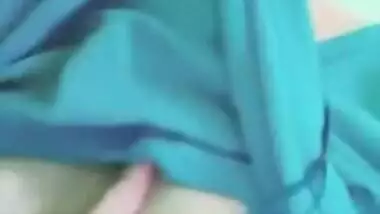 Sweet Desi girl takes top off to demonstrate her cute XXX boobs