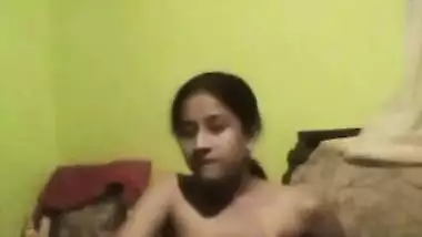 18 yr old couple jerks on a video call in a local sex video