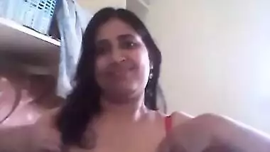 Huge Indian knockers are the first thing that MILF shows in porn video