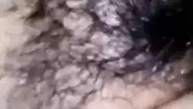 Indian girl slowly touches her small boobies and exposes hairy XXX pussy