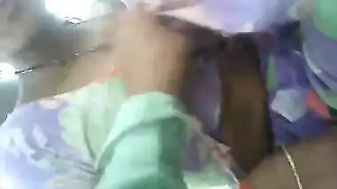 Raunchy XXX perv touches Indian MILF's tits and craves sex really bad