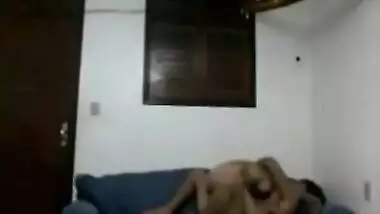 Virgin college amateur couple trying to fuck first time in standing style