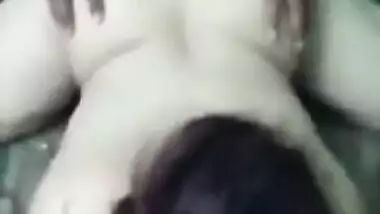 White desi XXX girl have a threesome sex with her husband and his friend MMS