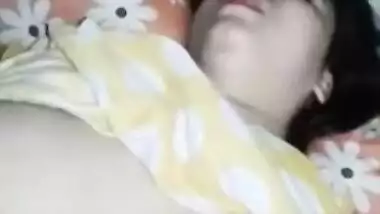 Desi Bhabhi is fucked by XXX lover with a condom on in her bedroom