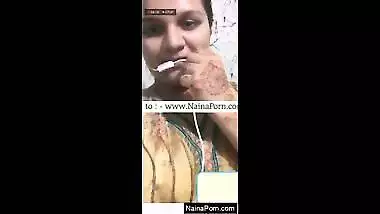 Horny desi girl showing her boobs and pussy on video call 2