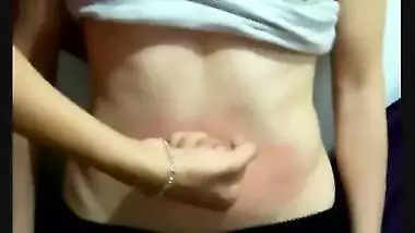 The first video of Paula at 18 years old Belly punch & navel part 1