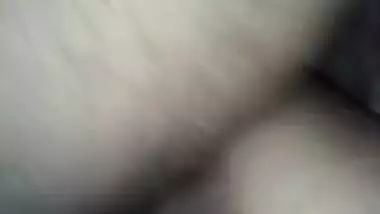 Man fucks pretty Indian temptress wearing violet condom for safe sex