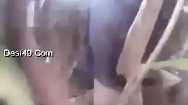 Forest is a good place for the Desi slut and XXX buddy to have sex