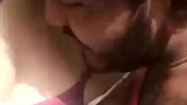 Indian kisses man who wants to see her XXX-shaped boobs outdoors