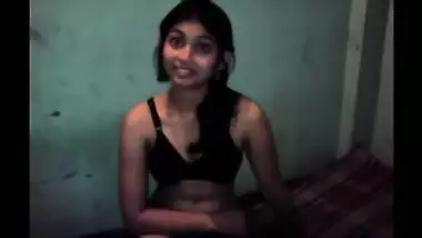 Cameraguy films delectable girl in black lingerie before Desi XXX fuck